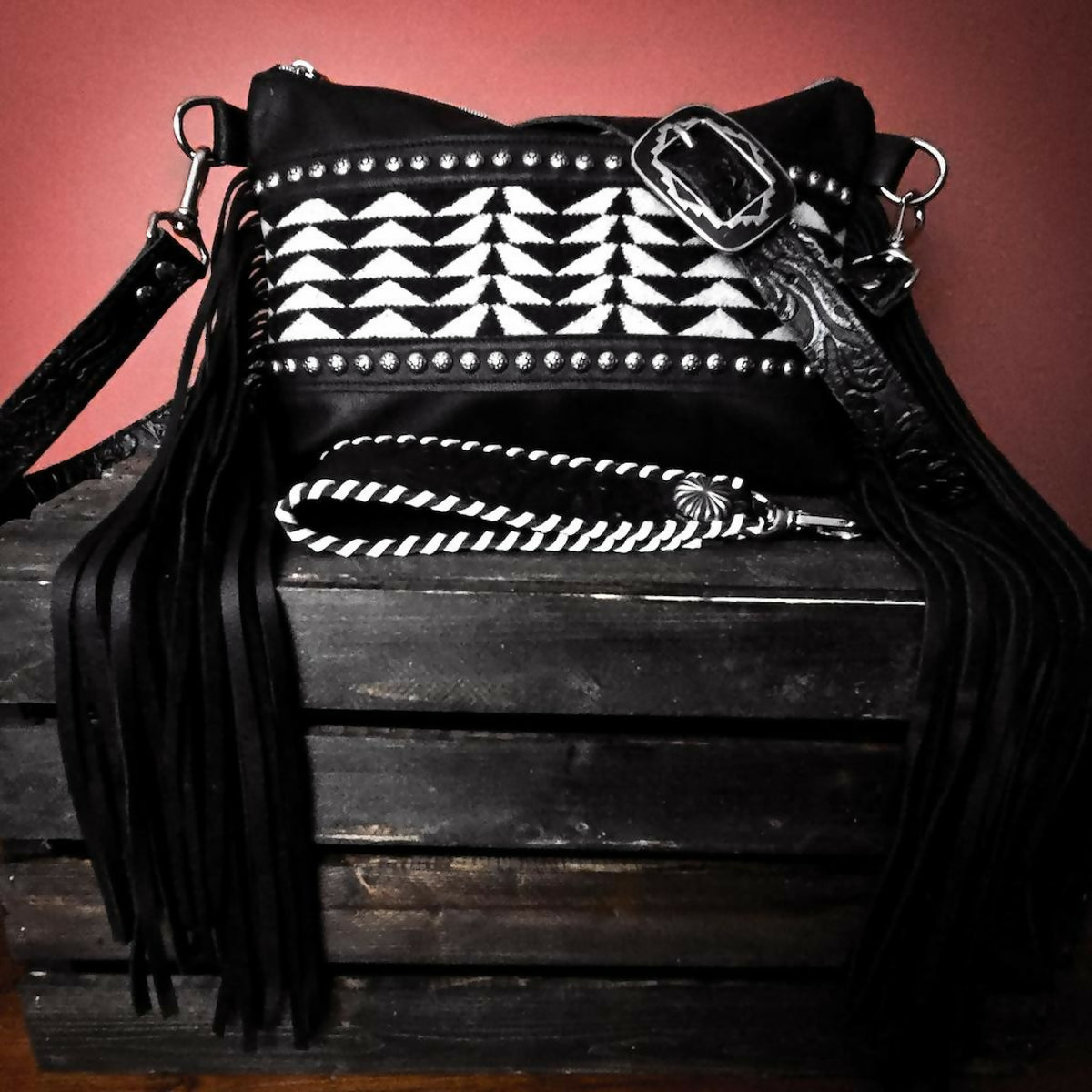 Black and white Pendleton Front