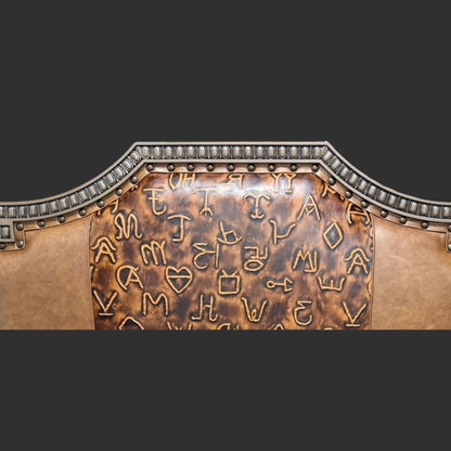 Western Full Sized Leather Headboard